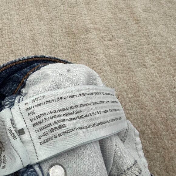 Abercrombie & Fitch 90s Slim Straight Leg Ultra High Rise Blue Jeans 26/2 Long - Picture 10 of 11